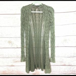 Free People Linen Blend Long Duster size XS